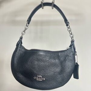 COACH mini payton in Black Pebbled Leather Shoulder Bag